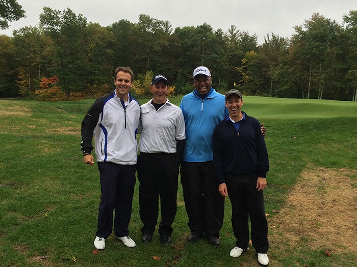 Bubba, Rene, Steve and Brian celebrate the day.