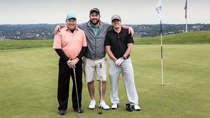 Here’s John with two of his playing partners at...